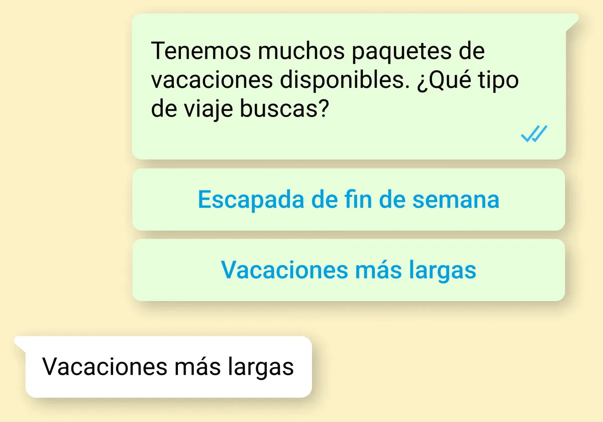 Conversación de empresa y cliente