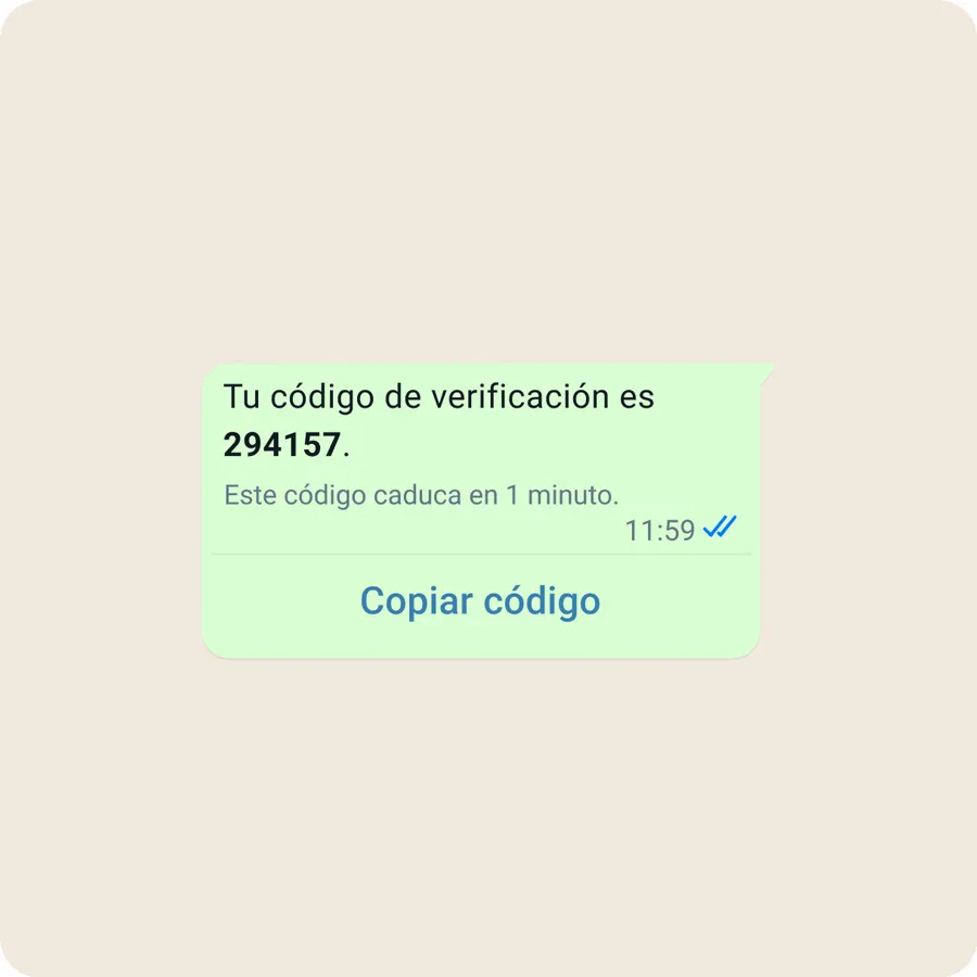 Ejemplo de registro de una cuenta nueva en WhatsApp Business