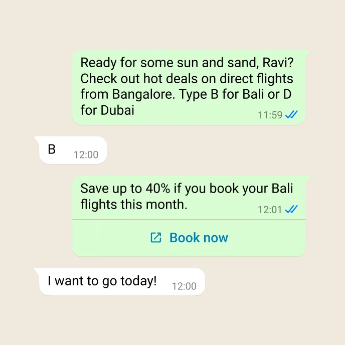 Demonstration of a business building awareness by promoting discounted flights